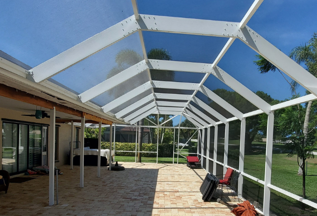 Screen Enclosure custom build by Deal's Custom Aluminum in Jupiter, FL