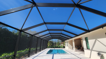 Pool Screen Enclosure built by Deal's Custom Aluminum in Jupiter, FL